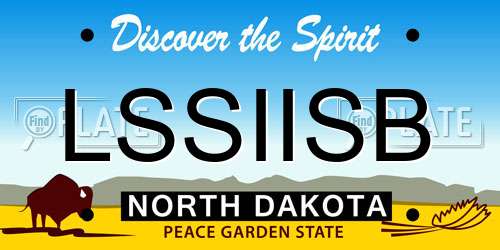 LSSIISB North Dakota License Plate