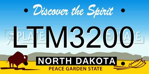LTM3200 North Dakota License Plate