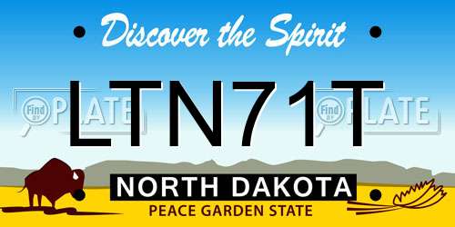 LTN71T North Dakota License Plate