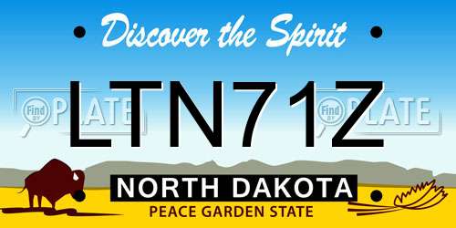 LTN71Z North Dakota License Plate