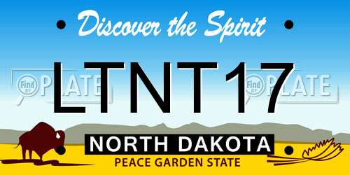 LTNT17 North Dakota License Plate