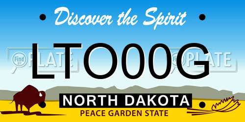 LTO00G North Dakota License Plate