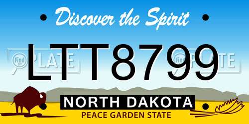 LTT8799 North Dakota License Plate