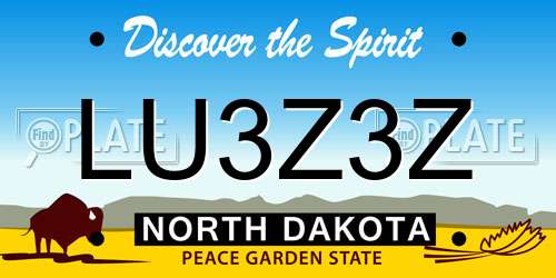 LU3Z3Z North Dakota License Plate