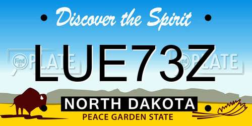 LUE73Z North Dakota License Plate
