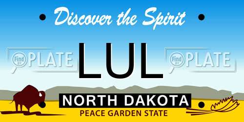 LUL North Dakota License Plate
