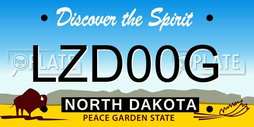LZD00G North Dakota License Plate