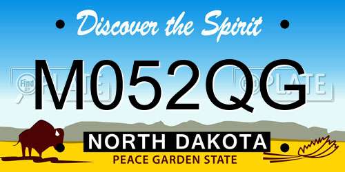 M052QG North Dakota License Plate
