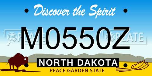 M0550Z North Dakota License Plate