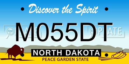 M055DT North Dakota License Plate