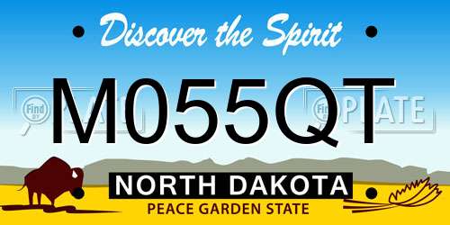 M055QT North Dakota License Plate