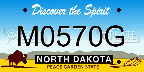 M0570G North Dakota License Plate