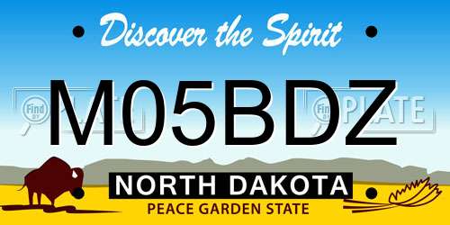 M05BDZ North Dakota License Plate