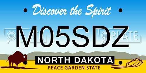M05SDZ North Dakota License Plate