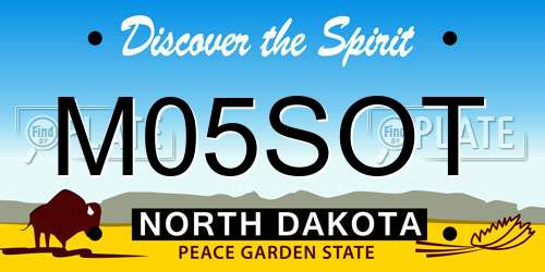 M05SOT North Dakota License Plate