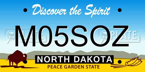 M05SOZ North Dakota License Plate