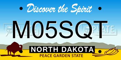 M05SQT North Dakota License Plate