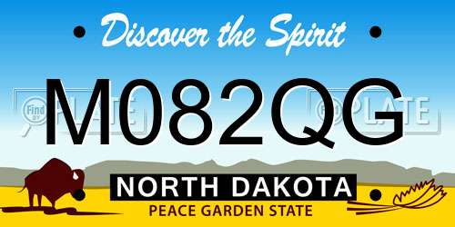 M082QG North Dakota License Plate