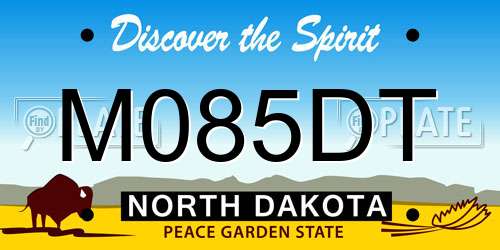 M085DT North Dakota License Plate