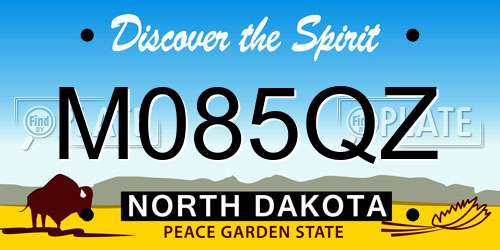 M085QZ North Dakota License Plate