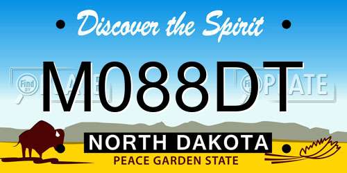 M088DT North Dakota License Plate