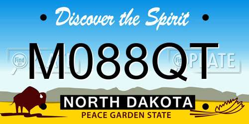 M088QT North Dakota License Plate