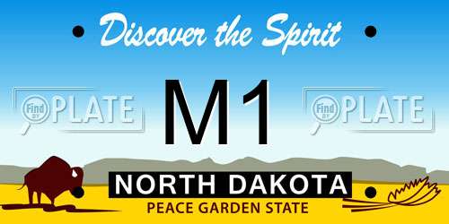 M1 North Dakota License Plate