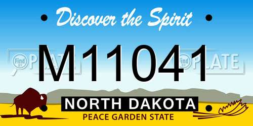M11041 North Dakota License Plate