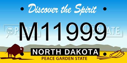 M11999 North Dakota License Plate