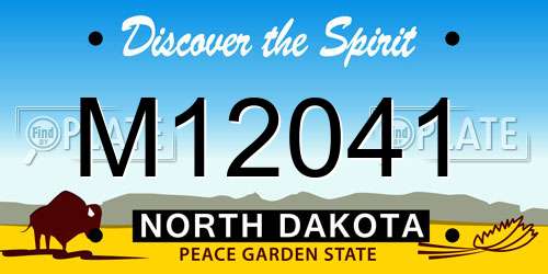M12041 North Dakota License Plate