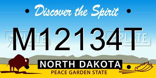M12134T North Dakota License Plate