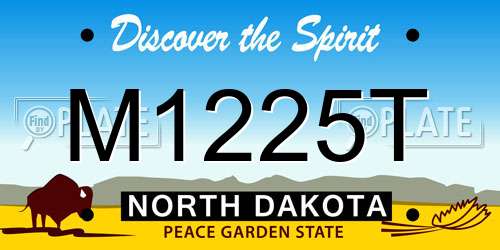 M1225T North Dakota License Plate