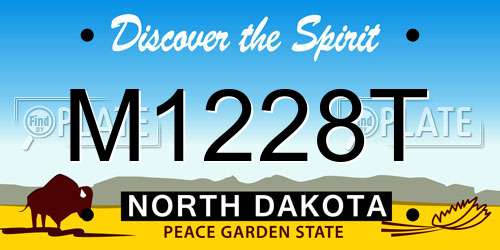 M1228T North Dakota License Plate