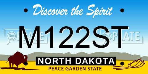 M122ST North Dakota License Plate