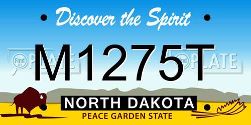 M1275T North Dakota License Plate