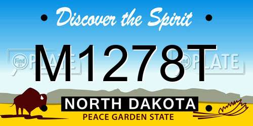 M1278T North Dakota License Plate