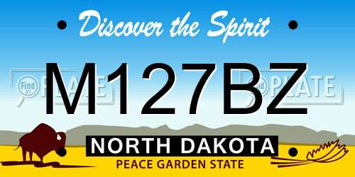 M127BZ North Dakota License Plate