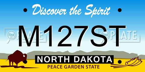 M127ST North Dakota License Plate