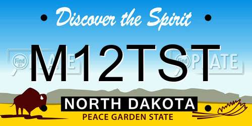 M12TST North Dakota License Plate
