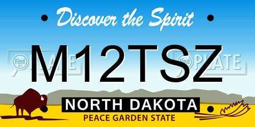 M12TSZ North Dakota License Plate