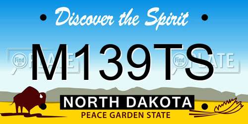 M139TS North Dakota License Plate