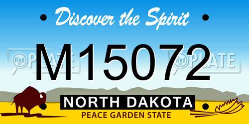 M15072 North Dakota License Plate