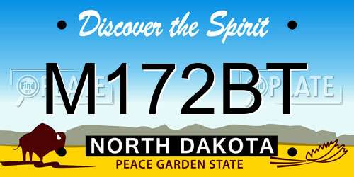 M172BT North Dakota License Plate