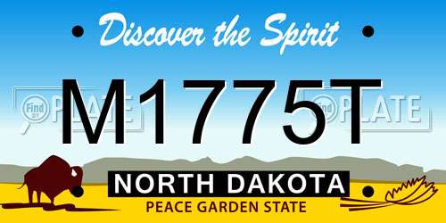 M1775T North Dakota License Plate