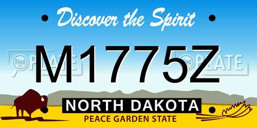 M1775Z North Dakota License Plate