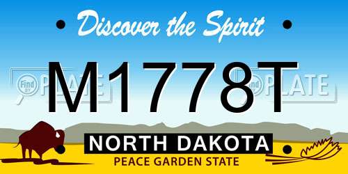 M1778T North Dakota License Plate