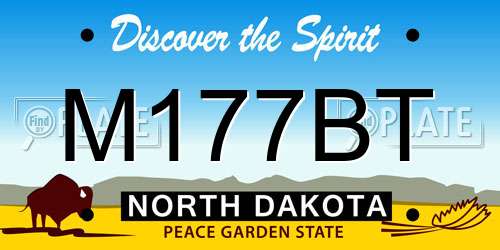 M177BT North Dakota License Plate