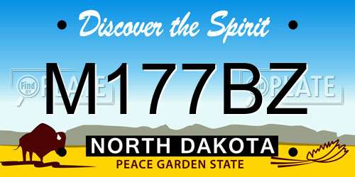 M177BZ North Dakota License Plate