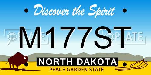 M177ST North Dakota License Plate