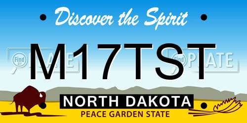 M17TST North Dakota License Plate